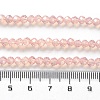 Baking Painted Transparent Glass Beads Strands DGLA-A034-J4MM-D04-4