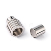 Smooth 304 Stainless Steel Magnetic Clasps with Glue-in Ends STAS-C005-1-3