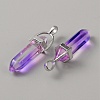 Glass Double Terminal Pointed Pendants G-WH0016-41J-2