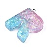 Transparent Epoxy Resin Pendants CRES-S364-002R-3