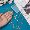 2Pcs Brass Clear Cubic Zirconia Box Chain Bracelets for Women BJEW-BBC0001-09G-3