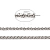 Non-Tarnish 3.28 Feet 304 Stainless Steel Wheat Chains X-STAS-O076-07-5