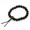 Unisex Buddhist Jewelry Mala Beads Bracelets BJEW-N209-01-1