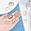   8Pcs 4 Colors Alloy Screw Carabiner Lock Charms FIND-PH0017-04-3