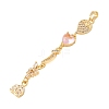 Brass Micro Pave Pink Cubic Zirconia Big Pendants CU-CBA2C2D-17G-2