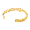 Brass Micro Pave Cubic Zirconia Open Cuff Bangles BJEW-S147-27A-G-3