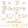 40Pcs 10 Style Alloy Links Connectors FIND-AR0001-03LG-2