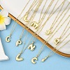 1Pc Initial Letter Brass Pendant Necklaces NJEW-YW0001-24I-4