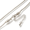 Brass Wheat Chain Necklaces for Women Men NJEW-M295-01P-2