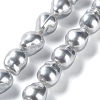 Electroplated Glass Imitation Pearl Beads Strands BSHE-G035-01B-01-1-1
