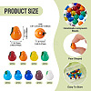 36Pcs 9 Colors Handmade Lampwork Beads LAMP-TA0002-18-4