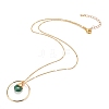 Teardrop Glass Beads Pendant Necklaces NJEW-JN03205-2