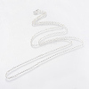 Iron Rolo Chains Necklace Making X-MAK-R015-45cm-S-2