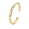 Star Enamel Cuff Bangle BJEW-S141-011-5