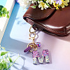 Alloy Resin Heart Keychains KEYC-TADJ0002-01G-M-5