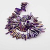 Natural Electroplated Quartz Crystal Beads Strands G-F206-03-2