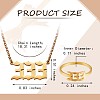 Angel Number Pendant Necklace & Open Cuff Ring JX197A-3