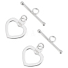 2Pcs 925 Sterling Silver Toggle Clasps FIND-PH0022-60-1