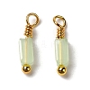 Imitation Jade Glass Charms KK-P242-14G-1