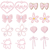 32Pcs 8 Styles Spray Painted Alloy Pendants FIND-SC0013-93-1