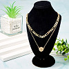 Brass Double Layer Necklaces NJEW-TAC0020-6