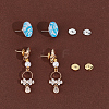 4Pairs 2 Colors 925 Sterling Silver Ear Nuts STER-BBC0007-58-6