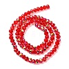 Electroplate Transparent Glass Beads Strands EGLA-A046-01B-08-3