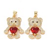 Brass Micro Pave Cubic Zirconia Pendants ZIRC-I063-03-2