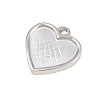 304 Stainless Steel Pendant Cabochon Settings STAS-L313-02P-2