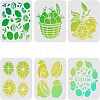 PET Hollow Out Drawing Painting Stencils Sets DIY-WH0172-458-1