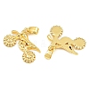 Brass Micro Pave Clear Cubic Zirconia Pendants CU-CBABDE1-04G-2