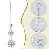 Glass Beaded Flower Hanging Suncatchers AJEW-WH20020-064B-6