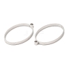 Non-Tarnish 304 Stainless Steel Open Back Bezel Oval Pendants LS-STAS-Z040-05P-2