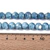 Ombre Effect Dyed Electroplate Opaque Glass Beads Strands EGLA-Q130-01A-07-5