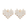 Brass Micro Pave Clear Cubic Zirconia Charms KK-F871-46G-1