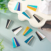 10Pcs 5 Colors Resin & Wood Pendants RESI-TA0004-50-6