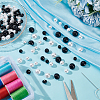 120pcs 6 styles Plastic Imitation Pearl Button FIND-PH0017-42-5