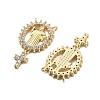 Brass Micro Pave Cubic Zirconia Pendants KK-Q006-53C-G-2