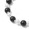 Glass Pearl Round Beaded Bracelets for Women BJEW-JB11958-3