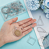 Unicraftale 80Pcs 8 Styles 304 Stainless Steel Wire Pendants STAS-UN0022-85-4