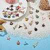 48Pcs Ocean Theme Charm Pendant Fishtail Seashell Enamel Charm Mixed Shape Pendant for Jewelry Necklace Bracelet Earring Making Crafts JX126A-3