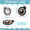 20 Pairs Polyester Eye Cloth Patches PATC-PH0001-71A-2