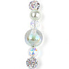 Glass and Acrylic and Imitation Pearl and Rhinestone Beads Strands MAK-T011-06F-2