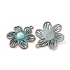 Alloy with Synthetic Turquoise Pendants FIND-B055-01M-2