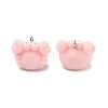 Flocking Opaque Resin Pendants RESI-F064-A20-2