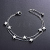 SHEGRACE Chic Titanium Steel Multi-strand Bracelets JB265A-3