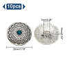 10Pcs 1-Hole Alloy & Resin Beads Buttons BUTT-HY0001-10-2