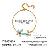 304 Stainless Steel Enamel Flower Link Bracelets for Women HM6376-1-1
