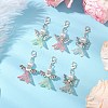 15Pcs 3 Styles Angel Glass Pearl & Acrylic Pendant Decorations HJEW-JM02675-2