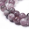 Natural Lepidolite/Purple Mica Beads Strands X-G-G770-04A-8mm-2